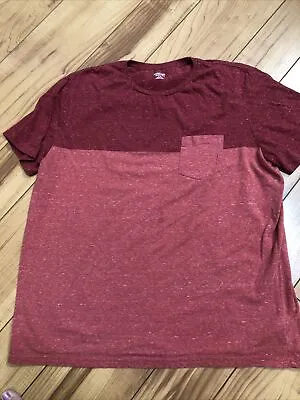 Men’s Mossimo Supply Co Burgandy 2tone Short Sleeve T-Shirt XL • $7.95