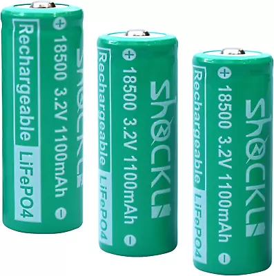 18500 3.2V Solar Batteries  18500 3.2 Volt 1100Mah Lifepo4 Rechargeable Solar B • $12.93