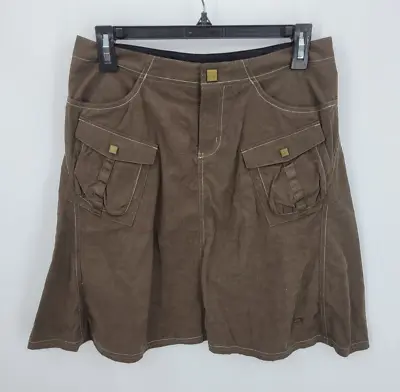 Mountain Hardwear Skirt Womens 4 Brown Flared Pockets Outdoor Casual Athleisure • $18.34