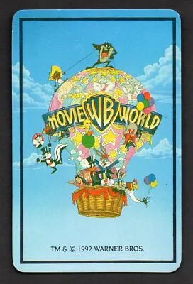 One Single Playing Swap Card :  1992 WARNER BROS. MOVIE WORLD • $1.25