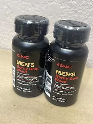 2-bottles GNC MEN'S HORNY GOAT WEED 60 Capsules Each Exp 5/25 & 5/26 • $37