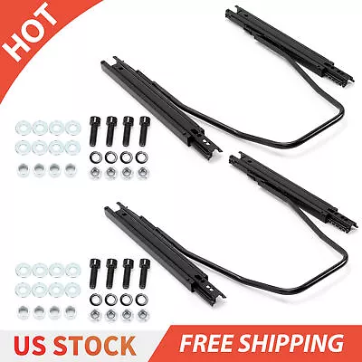 1 Pair Adjustable Universal Racing Seat Dual Lock Sliders Mount Rail Bracket Kit • $53.14