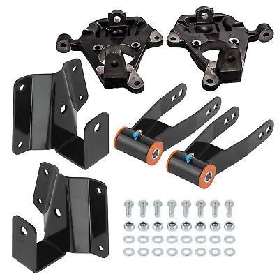 2 /4  Drop Kit For Chevy Silverado 1500 2WD 99-06 Spindles & Shackles & Hangers • $249.95