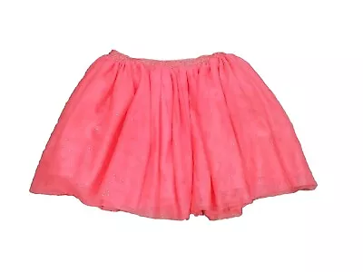 H&M Girls Bright Florescent Pink 80s Costume Glitter Tulle Tutu Skirt Sz 8-9 • $7.99