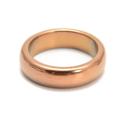 Copper Hematite Band Ring Basic Ring For Men And Women Arc Ring Sold 1 Piece • $4.49