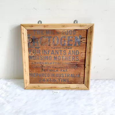 1930s Vintage Nestle Lactogen Milk Food Advertising Wooden Sign Board Rare W882 • $335