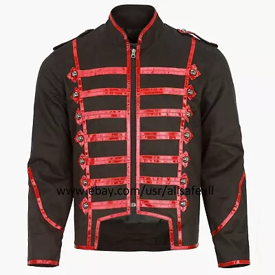 Men Military Marching Band Drummer Jacket Gothic Steampunk Style 3 Colors • $34.99
