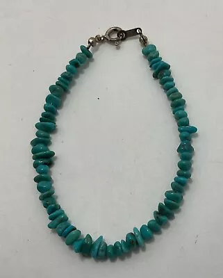 Native American Sterling Silver Turquoise Bracelet • $21.99