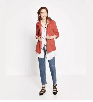 $69 • Buy BEAUTIFUL ZARA SAFARI PARKA JACKET COAT SIZE Xs NEW WITH TAGS