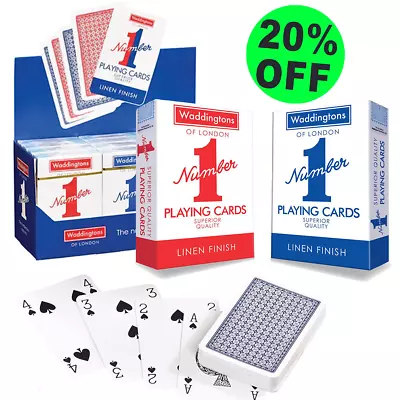 Waddingtons PLAYING CARDS 12 Pack - Box Of Waddingtons No.1 Playing Cards Box • £17.93