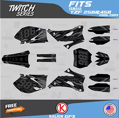 Graphics Kit For Yamaha YZ250F YZ450F (2006-2009) YZ 250F YZ 450F Twitch - Smoke • $108.99