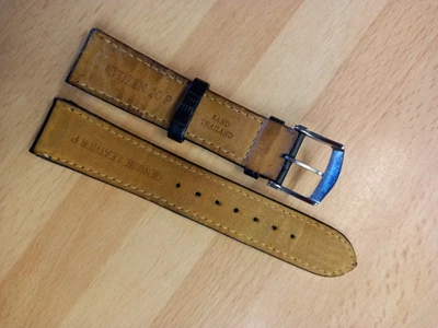 £24.25 • Buy GENUINE LEATHER CITIZEN ECO-DRIVE WATCH STRAP 20mm