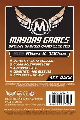 Mayday - Magnum Copper  7 Wonders  Card Sleeves - Brown 100ct  A  - New • £4.53