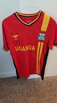 Uganda Soccer Jersey Size M 100% Polyester Red • $16