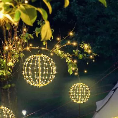 Christmas Sphere Lights Outdoor Christmas Lighted Sphere Ball Outdoor Decoration • $16.89