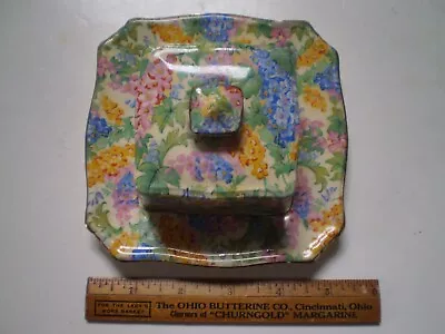 Royal Winton Somerset Pattern Chintz Small Butter/Cheese Dish W/Chip Underplate • $22.50