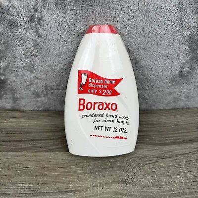 Vintage Boraxo Powdered Hand Soap 12 Oz Plastic Bottle Sealed 1960s 1970s Prop • $39.99