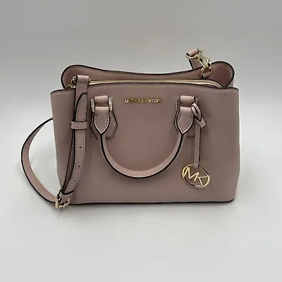 Michael Kors Camille Small Leather Satchel SOFT PINK Great Shape • $110.49