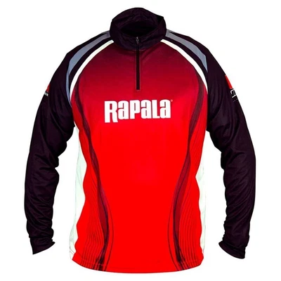 $19.95 • Buy 3XL Rapala Red/Black Long Sleeve Tournament Fishing Shirt-UPF 30+ Fishing Jersey
