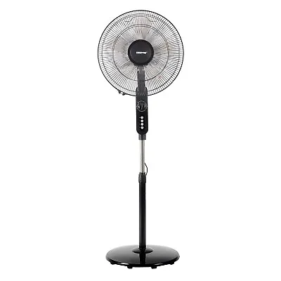 Geepas 16’’ Pedestal Fan 60W Powerful Electric Free Standing Cooling Fan 5 Blade • £29.99