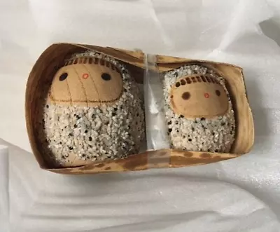 Vintage Japanese Modern Kokeshi Dolls 2 /1.5  Issetsu Kuribayashi Rice Ball Kids • $59.99