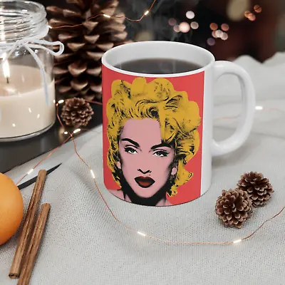 Madonna Sing Coffee Cup Tea Mug Taza Cafe Glass Christmas Gift Idea Celebration • £15.64