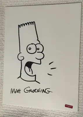 Matt Groening  The Simpsons  Signed Autographed Bart Simpson Sketch W/ COA RARE • $999.99