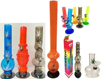 Acrylic Waterpipe Plastic Bubble Glass BONG SHISHA PIPE HOOKAH Smoking • £7.99