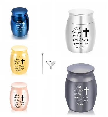 Small Cremation Keepsake Urns For Human Ashes Steel Mini Cremation Urn For Pet • £5.99