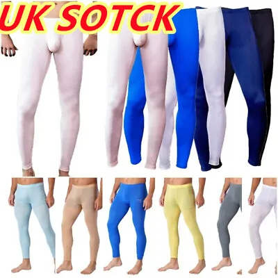 UK Men Compression Tight Base Layer Pants Long Leggings Sport Trousers Textured • £13.99