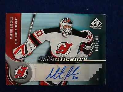 2005 06 SPGU Martin Brodeur Significance Autograph  Devils #ed 2 Of 100 • $89.99