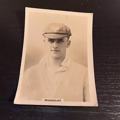 Godfrey Phillips Pinnace Cricket Large Card-Macaulay   Yorkshire Scarce Card • £7
