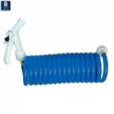 T-H Marine 15' Blue Wash Down Coiled Hose #WDH-BR15B-B-DP • $86.39