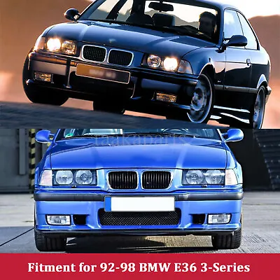 Fit For 1992-98 BMW E36 M3 Style  Front Bumper Body Kit+Grille +front Lip • $112.95