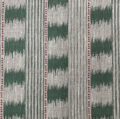 Linen Fabric Dakkar Stripe Green Curtain Blind Upholstery Cushion • £25