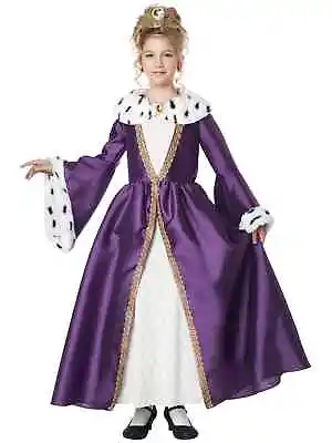 Queen For A Day Medieval Renaissance Story Book Week Dress Up Girl Costume S • $90.95