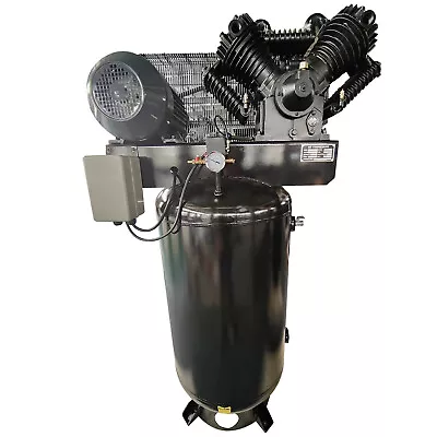 10HP 2105T 37Cfm Portable Electric Vertical Air Compressor W/ ASME 80Gal Tank • $2630