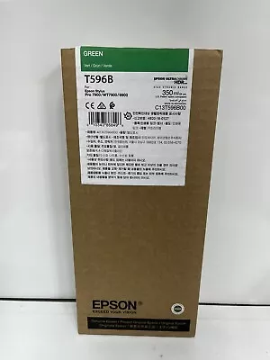 EXP JUNE 2023 EPSON T596B GREEN HDR Ink 350ml For Stylus Pro 7900/WT7900/9900 • $69.98
