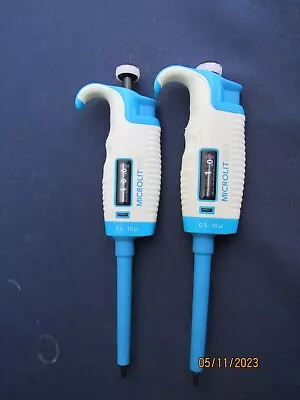 $55 • Buy Microlit RBO Micropipette Single Channel, 0.5-10uL  Lot Of 2 Guaranteed
