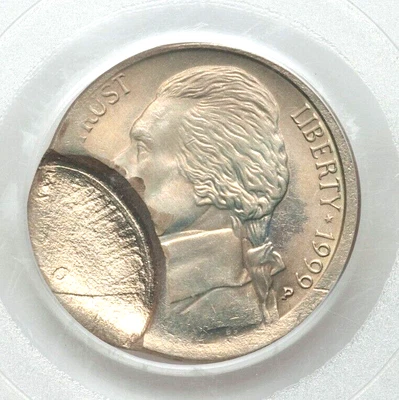 $229.95 • Buy 1999-P PCGS MS64 FS 20% Brockage Jefferson Nickel Error Flashy Neat Error