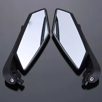 2pcs Black Short Stem Motorcycle Side Rear View Mirrors 8mm 10mm Fits For Yamaha • $14.88