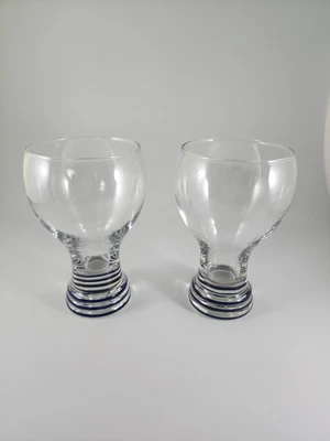 $35 • Buy Homer Laughlin Fiesta Ware Goblets Glasses Banded 16 Oz Set Of 2 
