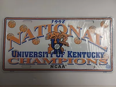 Vintage 1998 National Champions University Kentucky License Plate New In Plastic • $18