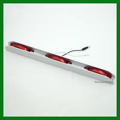 Red 3 Light Combination Clearance ID Bar Marker 21 LED Trailer Aluminum Housing • $38.25