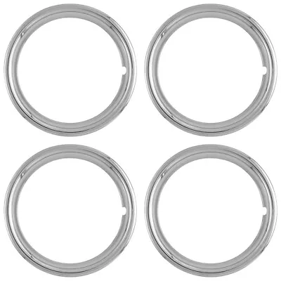 Set Of 4 13  Chrome Wheel Trim Rings Beauty Rim Ring Glamour Bands Steel Rims • $46.99