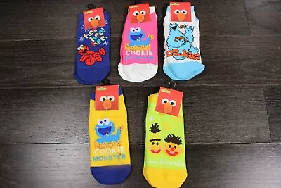 5 Pairs Sesame Street Kids Ankle High Socks Cookie Monster Cute • $7