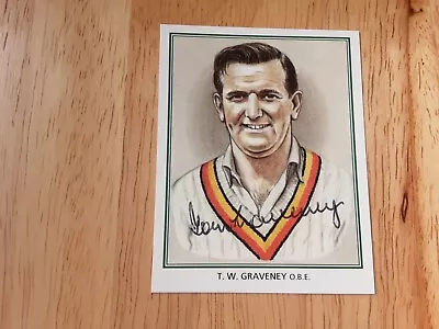 £7.99 • Buy TOM GRAVENEY (England) Signed CPS Worcestershire Test Cricketers Trading Card