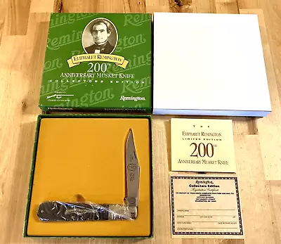 1993 Eliphalet Remington 200th Anniversary MUSKET KNIFE Folding Pocket Knife NIB • $55.99