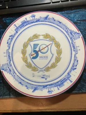 Manchester Airport 5OTH Anniversary Plate1938-1988 Coverswall Fine Bone China • £12