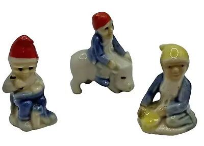 Set Of 3 Wade Whimsies Lucky Leprechauns Gnomes Pixies Cobbler Pot Of Gold Pig • $39.99